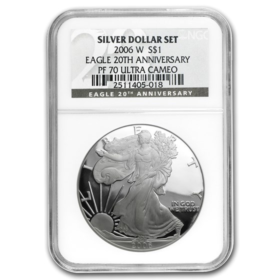 2006-W Proof American Silver Eagle PF-70 NGC (Black Label)