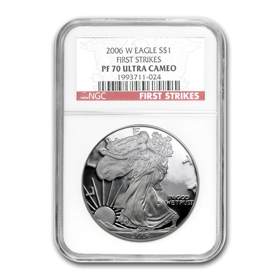 2006-W Proof American Silver Eagle PF-70 NGC (FS) 2006-W Proof American Silver Eagle PF-70 NGC (FS)