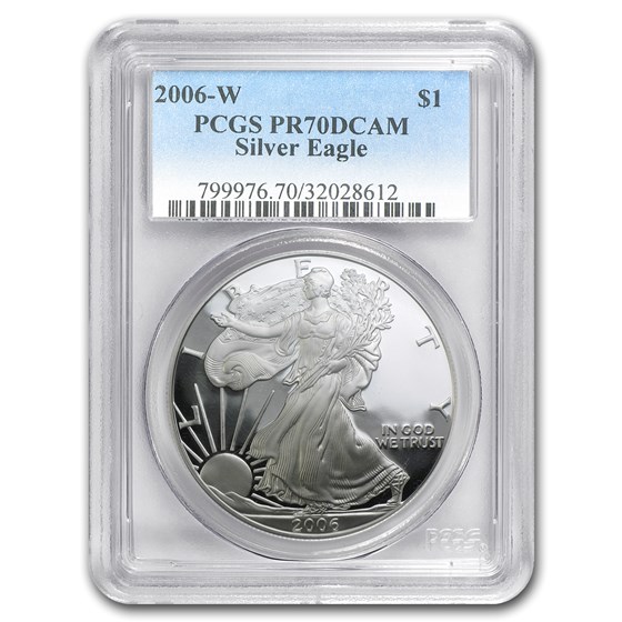 2006-W Proof American Silver Eagle PR-70 PCGS 2006-W Proof American Silver Eagle PR-70 PCGS