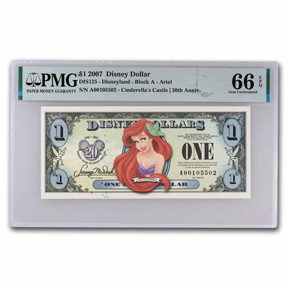 2007 $1.00 Ariel, CU-66 EPQ PMG (DIS#125) 5 Consec. 2007 $1.00 Ariel, CU-66 EPQ PMG (DIS#125) 5 Consec.