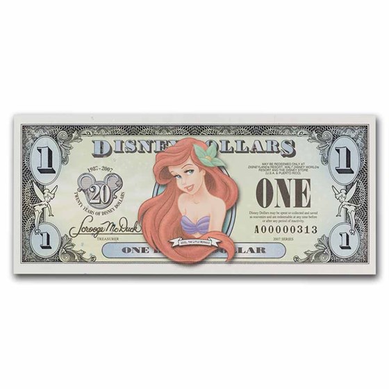 2007 $1.00 Ariel, CU (DIS#125) Low 3 Digit Serial #