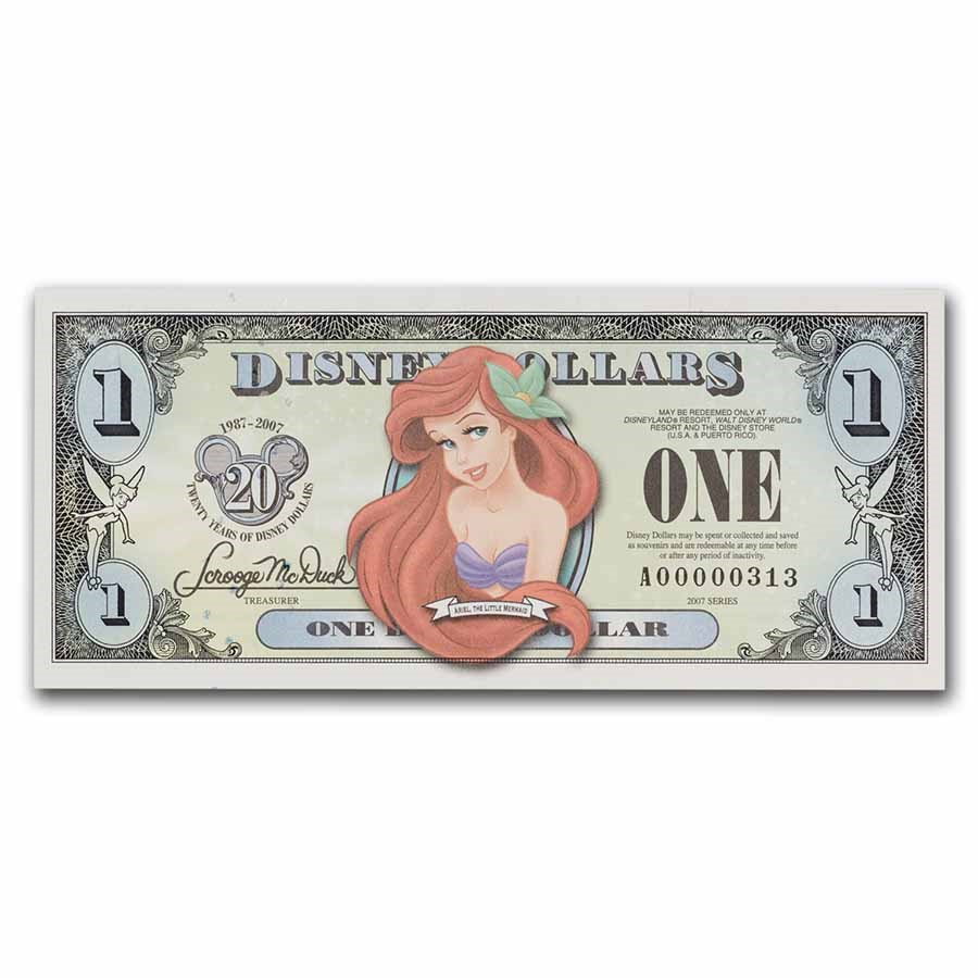 2007 $1.00 Ariel, CU (DIS#125) Low 3 Digit Serial #
