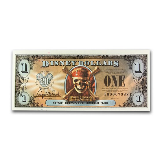 2007 $1.00 Disney Pirates of the Caribbean Gem CU (Low Serial #) 2007 $1.00 Disney Pirates of the Caribbean Gem CU (Low Serial #)