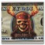 2007 $1.00 (EF) Pirate Skull Fire AU-58 EPQ PMG (DIS#134)