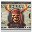 2007 $1.00 (EF) Pirate Skull Fire CU-64 PMG (DIS#134)