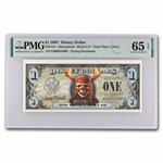 2007 $1.00 (EF) Pirate Skull Fire CU-65 PMG (DIS#134)