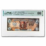 2007 $1.00 (FE) Pirate Skull Bones CU-66 EPQ PMG (DIS#139)