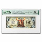 2007 $1.00 (FF) Pirate Skull Fire CU-66 EPQ PMG (DIS#135)