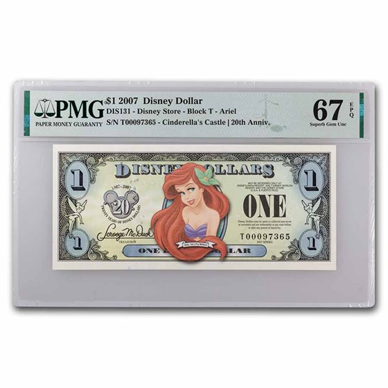 2007 $1.00 (T) Ariel CU-67 EPQ PMG (DIS#131) 2007 $1.00 (T) Ariel CU-67 EPQ PMG (DIS#131)