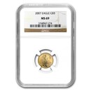2007 1/10 oz American Gold Eagle MS-69 NGC