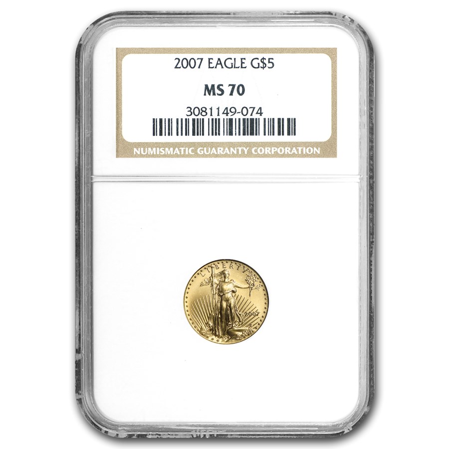 2007 1/10 oz American Gold Eagle MS-70 NGC