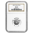 2007 1/10 oz American Platinum Eagle MS-69 NGC