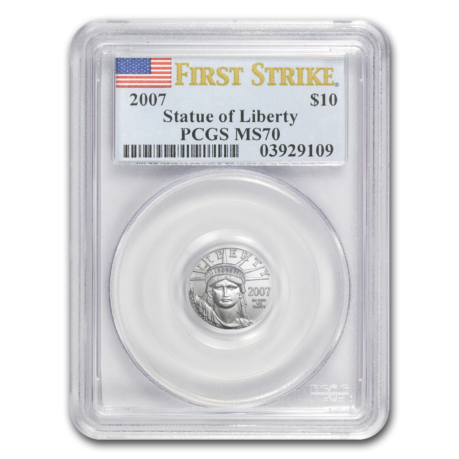 Buy 2007 1/10 oz American Platinum Eagle MS-70 PCGS (FirstStrike