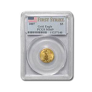 2007 1/10 oz Gold American Eagle MS-69 PCGS (FS) 2007 1/10 oz Gold American Eagle MS-69 PCGS (FS)