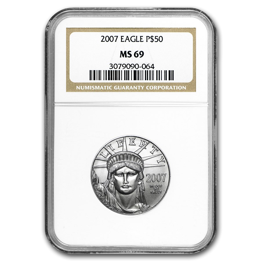 2007 1/2 oz American Platinum Eagle MS-69 NGC