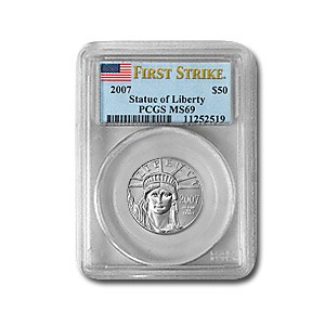 2007 1/2 oz American Platinum Eagle MS-69 PCGS (FirstStrike®) 2007 1/2 oz American Platinum Eagle MS-69 PCGS (FirstStrike®)