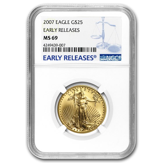 2007 1/2 oz Gold American Eagle MS-69 NGC (Early Releases) 2007 1/2 oz Gold American Eagle MS-69 NGC (Early Releases)