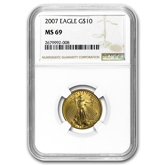 2007 1/4 oz American Gold Eagle MS-69 NGC