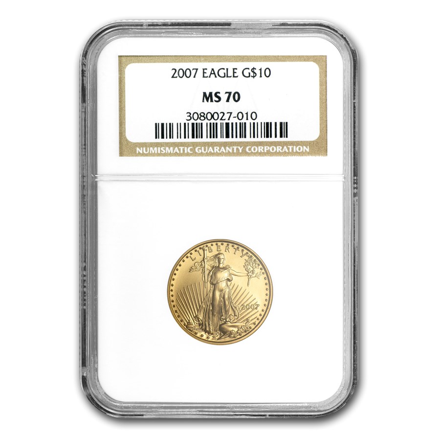 2007 1/4 oz American Gold Eagle MS-70 NGC