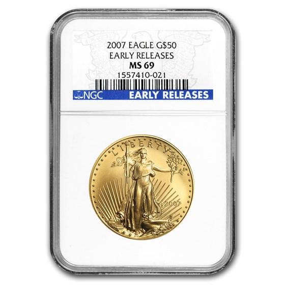 2007 1 oz American Gold Eagle MS-69 NGC (Early Releases)