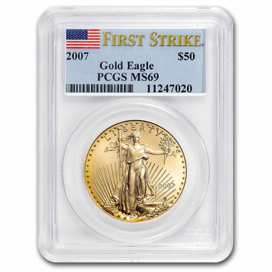 2007 1 oz American Gold Eagle MS-69 PCGS (FirstStrike®) 2007 1 oz American Gold Eagle MS-69 PCGS (FirstStrike®)
