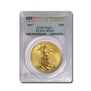2007 1 oz American Gold Eagle MS-69 PCGS (FirstStrike®)