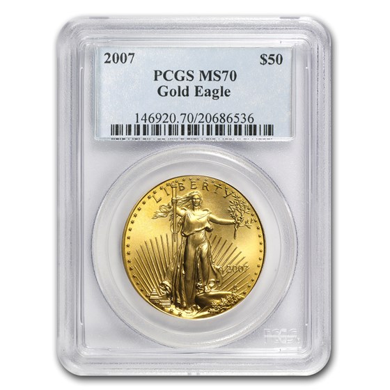 2007 1 oz American Gold Eagle MS-70 PCGS 2007 1 oz American Gold Eagle MS-70 PCGS