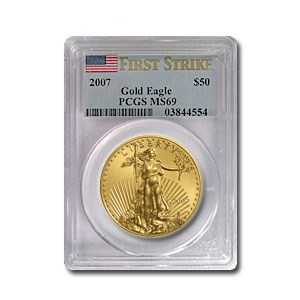 2007 1 oz Gold American Eagle MS-69 PCGS (FS) 2007 1 oz Gold American Eagle MS-69 PCGS (FS)