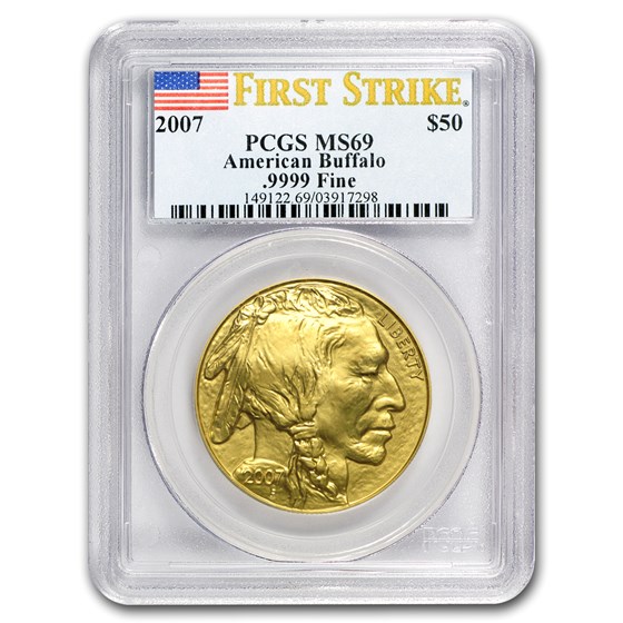 2007 1 oz Gold Buffalo MS-69 PCGS (FirstStrike®) 2007 1 oz Gold Buffalo MS-69 PCGS (FirstStrike®)