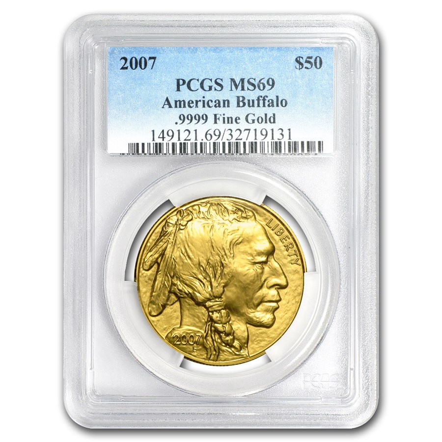 2007 1 oz Gold Buffalo MS-69 PCGS