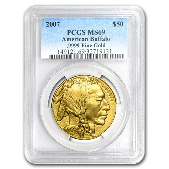 2007 1 oz Gold Buffalo MS-69 PCGS 2007 1 oz Gold Buffalo MS-69 PCGS