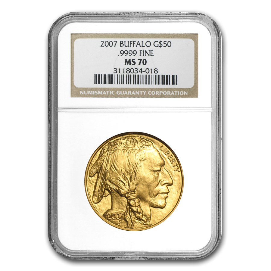 2007 1 oz Gold Buffalo MS-70 NGC