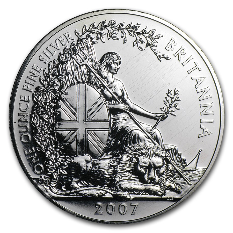 2007 1 oz Silver Britannia (Abrasions)