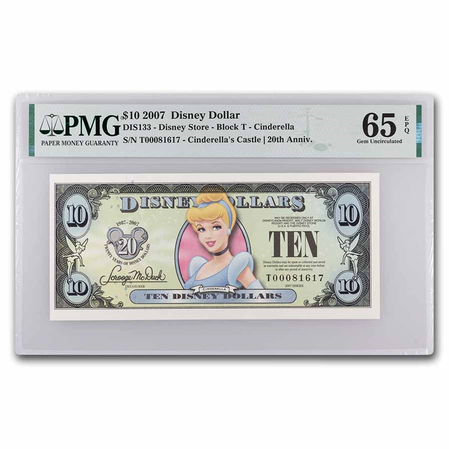 2007 $10.00 (T) Cinderella CU-65 EPQ PMG (DIS#133)