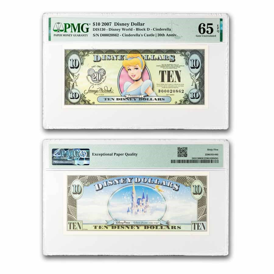 2007 $10 Cinderella CU-65 EPQ PMG (DIS#130)