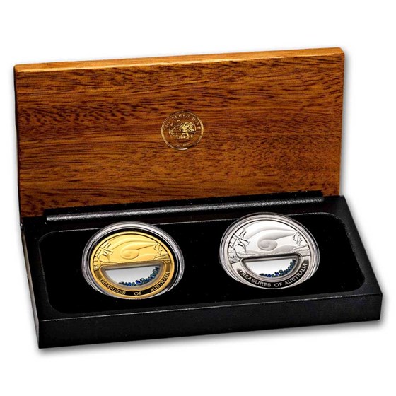 2007 2-Coin 1 oz Proof Gold Sapphire Treasures of Australia Set 2007 2-Coin 1 oz Proof Gold Sapphire Treasures of Australia Set
