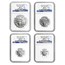 2007 4-Coin American Platinum Eagle Set MS-70 NGC (ER)