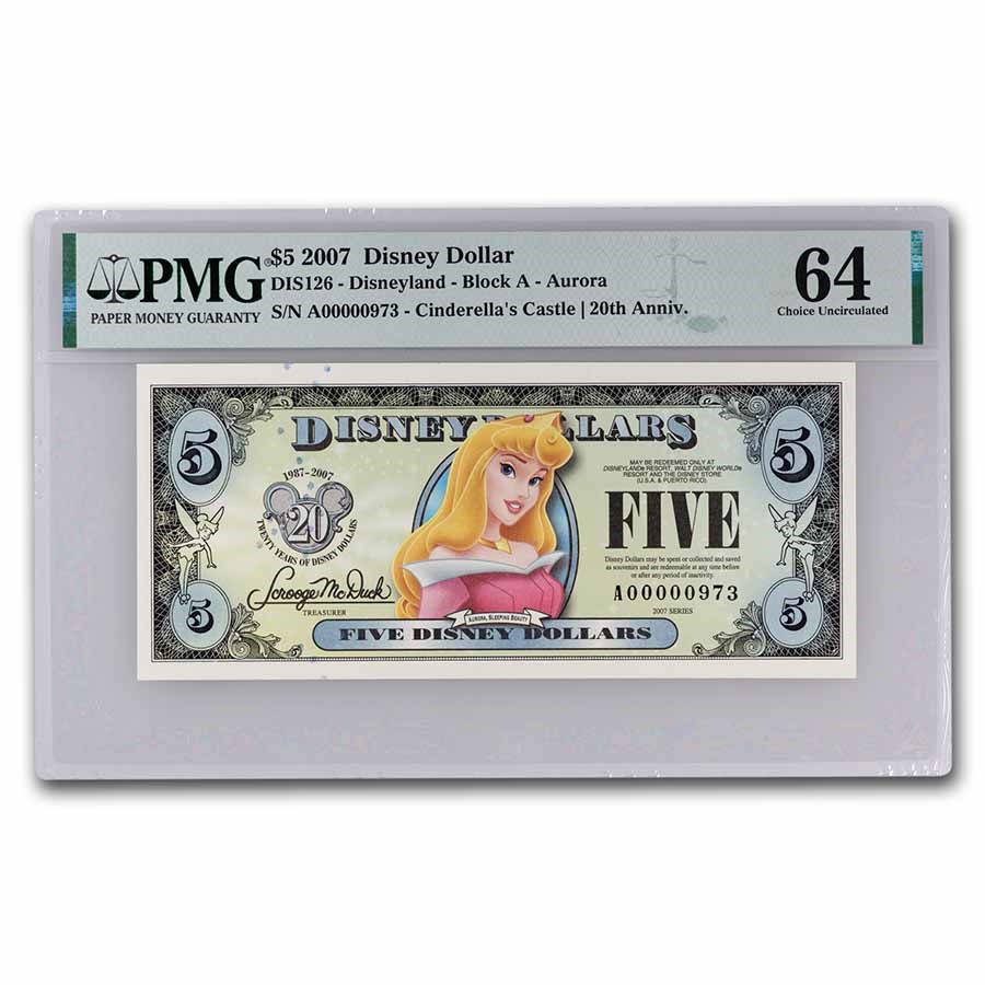 2007 $5.00 Aurora CU-64 EPQ PMG (DIS#126) Low 3 Digit Serial #