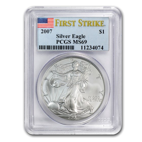 2007 American Silver Eagle MS-69 PCGS (FirstStrike®) 2007 American Silver Eagle MS-69 PCGS (FirstStrike®)