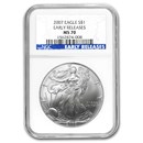 2007 American Silver Eagle MS-70 NGC (Early Releases)