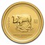 2007 Australia 1/10 oz Gold Lunar Pig BU (Abrasions)