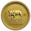 2007 Australia 1/10 oz Gold Lunar Pig BU (Series I)