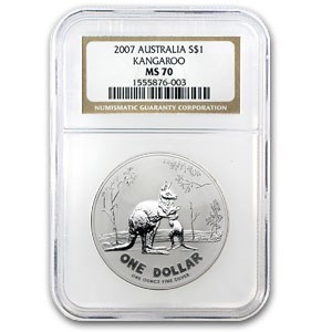 2007 Australia 1 oz Silver Kangaroo MS-70 NGC 2007 Australia 1 oz Silver Kangaroo MS-70 NGC