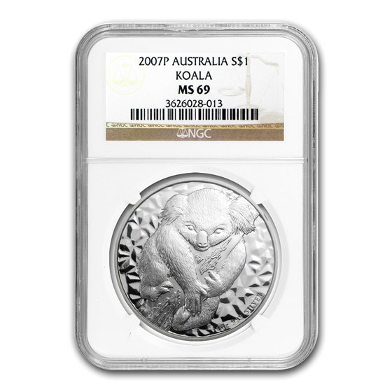 2007 Australia 1 oz Silver Koala MS-69 NGC 2007 Australia 1 oz Silver Koala MS-69 NGC