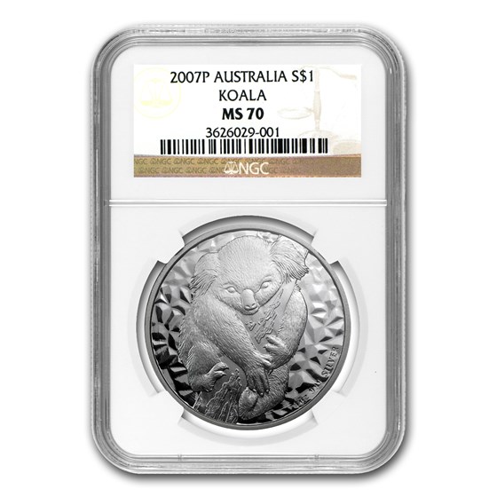 2007 Australia 1 oz Silver Koala MS-70 NGC 2007 Australia 1 oz Silver Koala MS-70 NGC