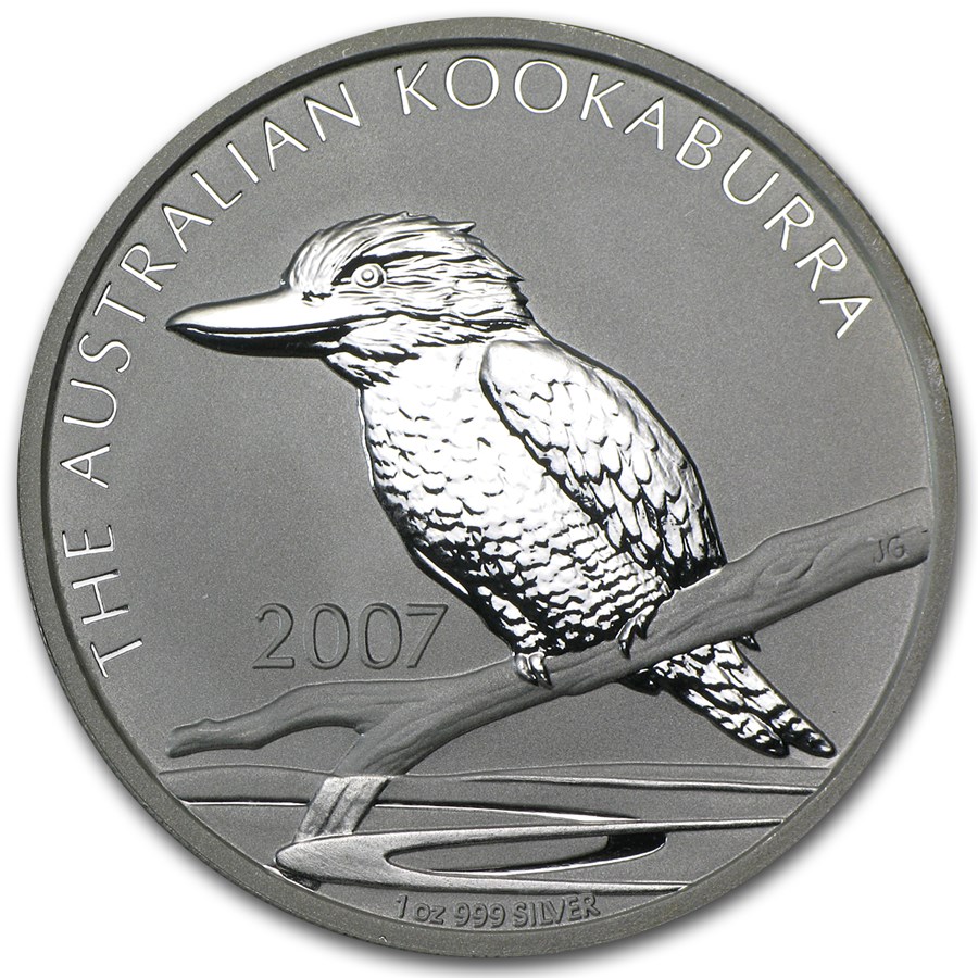 2007 Australia 1 oz Silver Kookaburra BU