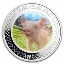 2007 Australia 1 oz Silver Year of the Pig Proof (Coin Only)