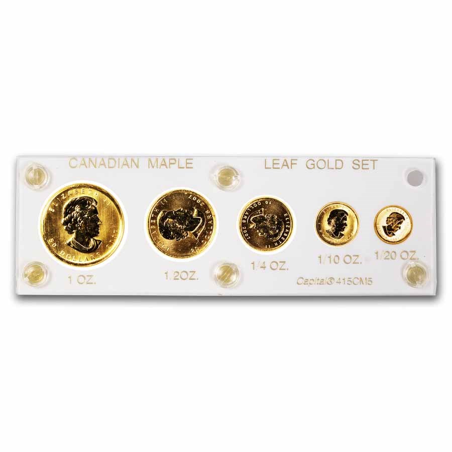 2007 Canada 5-Coin Gold Fractional Maple Leaf Set (1.9 oz)