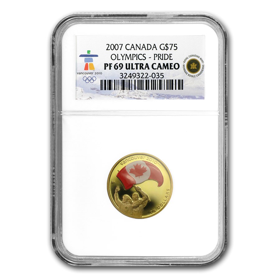 2007 Canada Gold $75 Olympics Athletes Pride PF-69 NGC
