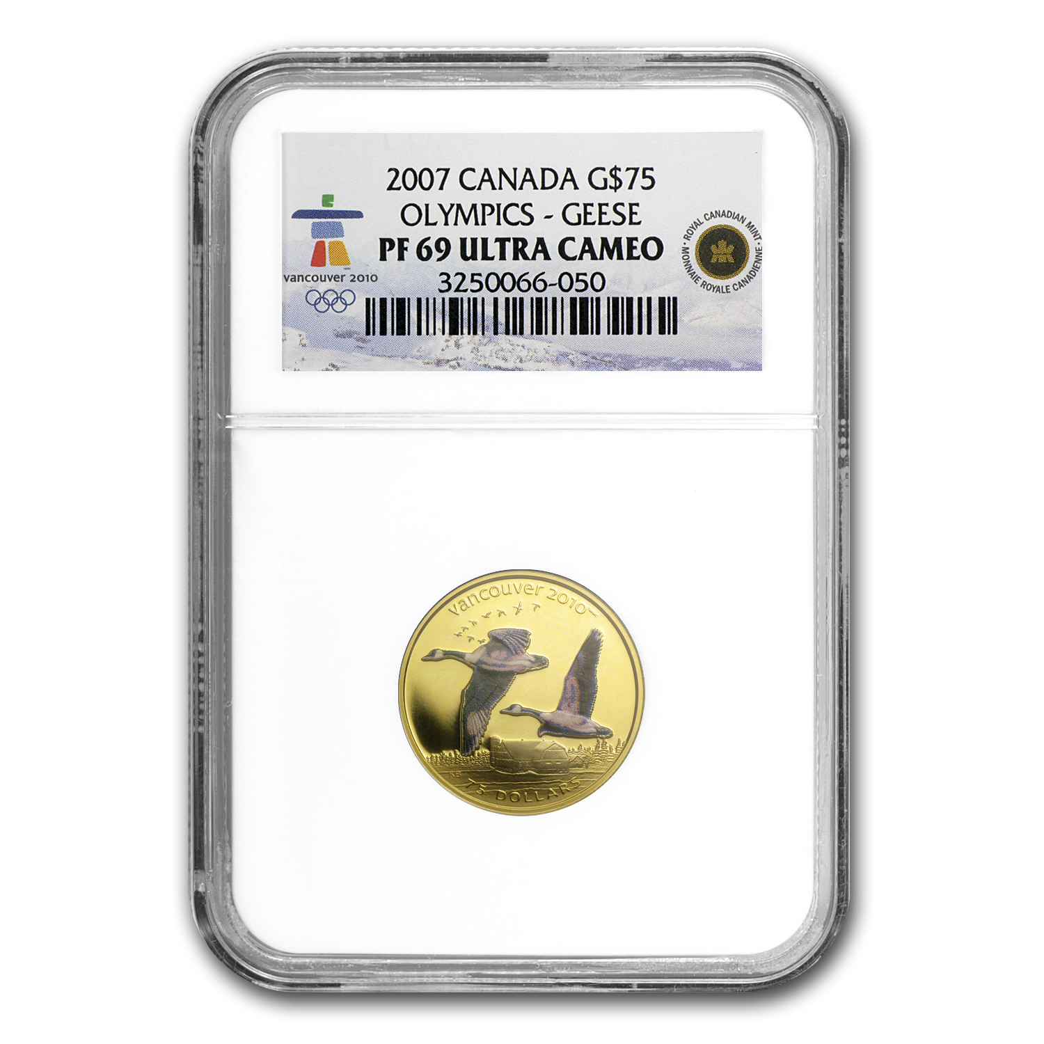 Buy 2007 Canada Gold $75 Olympics Canada Geese PF-69 NGC | APMEX